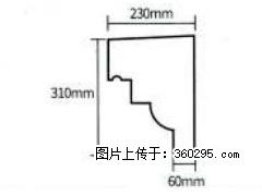 产品分解图型 - 檐口线，型号：SX311-YK-3，规格：230x310mm(3) - 长葛三象EPS建材 changge.sx311.cc